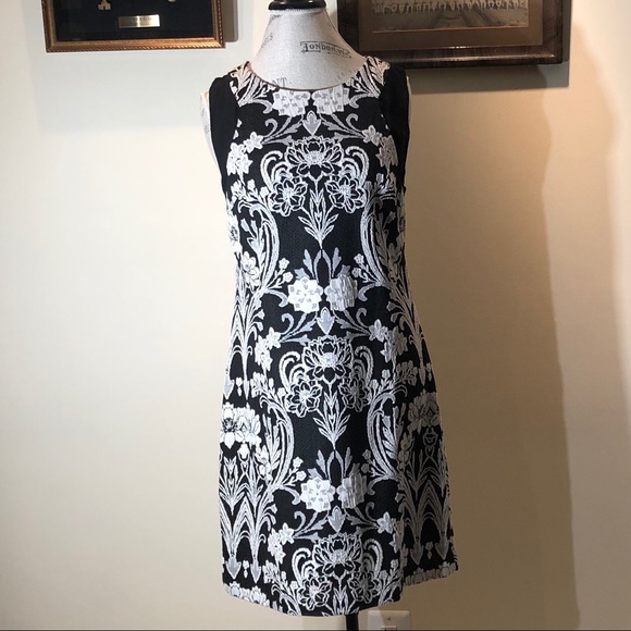 INC International Concepts Dresses & Skirts - INC Sleeveless Black Dress with White Pattern Sz L